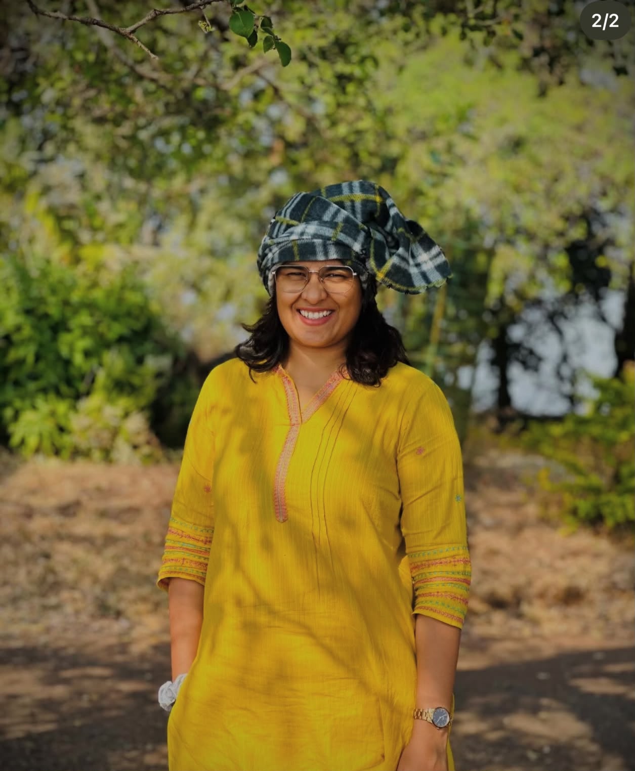 Snehal at a heritage temple